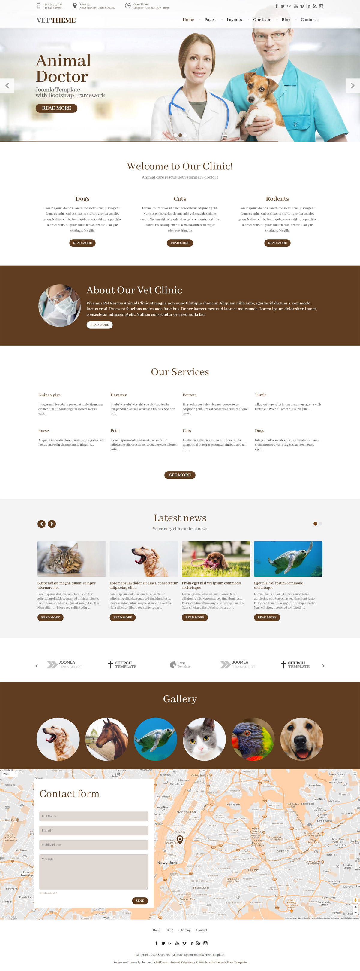 Vet Theme PetDoctor Animal Veterinary Clinic Website Joomla Template Quickstart Frontpage showcase