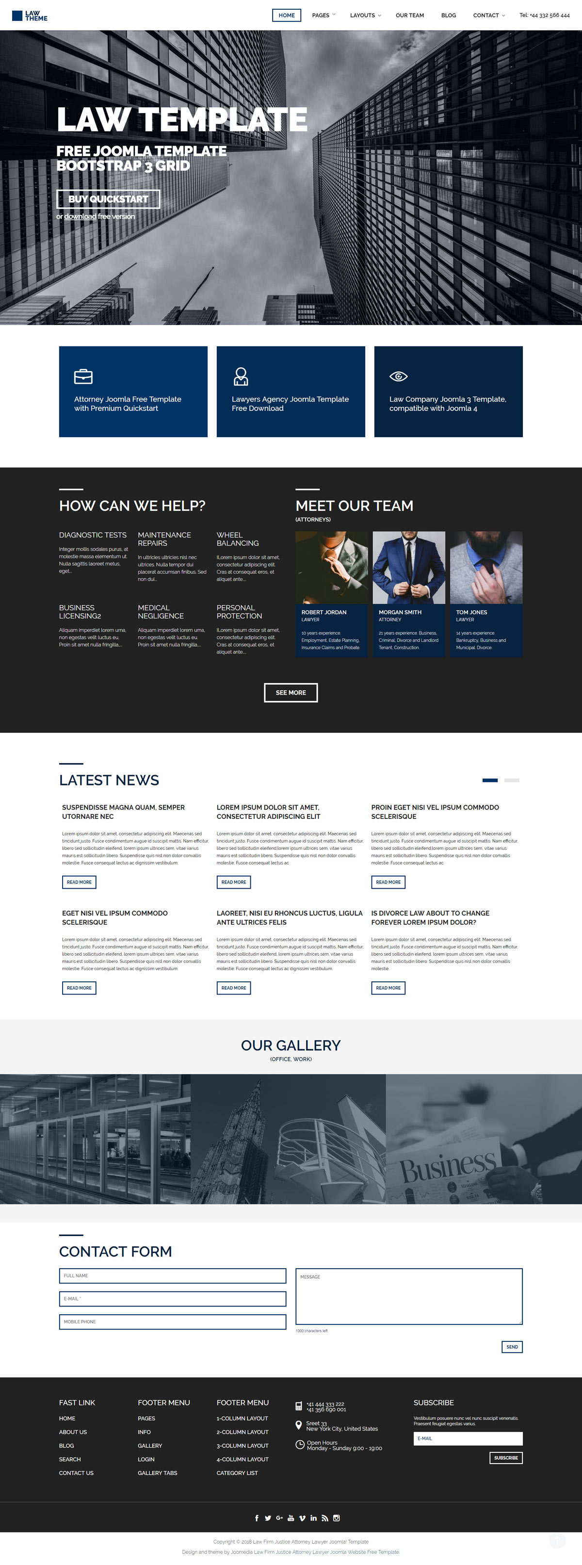 Law Theme Lawyers Attorneys and Lawyer Website Joomla Template Quickstart Frontpage showcase